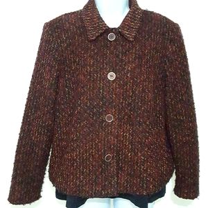 Brand: Requirements   EUC  Size 12  Bust  42"  Peacoat Jacket  Maroon Color